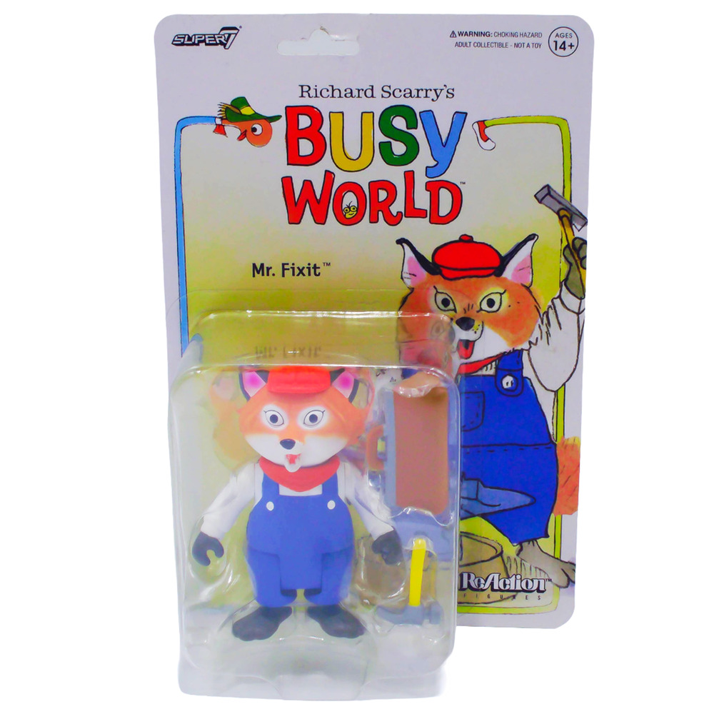 SUPER7 ReAction Richard Scarry's Busy World Mr. Fixit Action Figure NEW